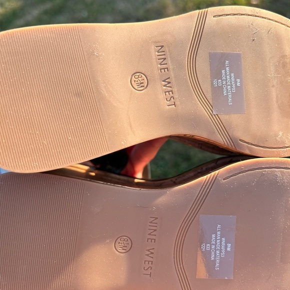 New Nine West Rapps size 8.5 Black Cork‎ Wedge Chunky Sandals y2k summer jelly - Picture 7 of 7